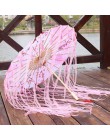 Jedwabna tkanina koronkowy Parasol kobiety kostium fotografia rekwizyty Tasseled Parasol Yarned klasyczne chińskie olej papierow