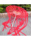 Jedwabna tkanina koronkowy Parasol kobiety kostium fotografia rekwizyty Tasseled Parasol Yarned klasyczne chińskie olej papierow