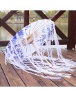 Jedwabna tkanina koronkowy Parasol kobiety kostium fotografia rekwizyty Tasseled Parasol Yarned klasyczne chińskie olej papierow