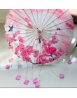 Jedwabna tkanina koronkowy Parasol kobiety kostium fotografia rekwizyty Tasseled Parasol Yarned klasyczne chińskie olej papierow