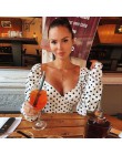 Macheda Sexy bezrękawnik z dekoltem w serek topy moda damska lato 2018 Polka Dot krótki Top damski krótki super modna podkoszulk
