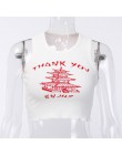 LVINMW dziania druku O Neck tank Top z odkrytymi ramionami 2019 lato kobiet dorywczo szczupły streetwear krótki Top kobieta waka