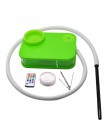 Akrylowe szisza zestaw Shisha szisza z LED Light węgiel uchwyt Shisha z wężem wody pojemnik rury akcesoria