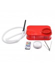 Akrylowe szisza zestaw Shisha szisza z LED Light węgiel uchwyt Shisha z wężem wody pojemnik rury akcesoria