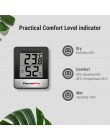 ThermoPro TP49 Mini stacja pogodowa czarny biały higrometr pokojowy termometr