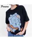 Letnia modna koszulka damska harajuku streetwear kreskówka myszka miki drukuj bawełna o-neck luźna koszulka na co dzień streetwe
