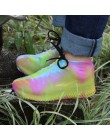 1 para gumowe wielokrotnego użytku silikonowe kalosze wodoodporne pokrowce antypoślizgowe kalosze motocykl motor Overshoes buty 