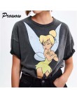 Letnia modna koszulka damska harajuku streetwear kreskówka myszka miki drukuj bawełna o-neck luźna koszulka na co dzień streetwe
