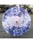 Jedwabne kobiety parasol japoński wiśniowe kwiaty jedwab starożytny taniec parasol dekoracyjny parasol chiński styl chińska para