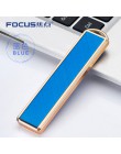 FOCUS isqueiro zapalniczka na usb brelok w kształcie pocisku podwójna aluminiowa elektroniczna zapalniczka na akumulator zapalni