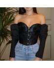 Nibber francuski romans off shoulder topy kobiety 2019 klub nocna impreza muszka bez pasków tassel tee shirt eleganckie bluzki z
