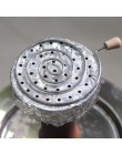 1pc akcesoria do fajki wodnej srebrny metalowy uchwyt na węgiel do shishy z drewnianą rączką