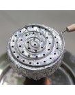1pc akcesoria do fajki wodnej srebrny metalowy uchwyt na węgiel do shishy z drewnianą rączką
