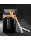 Weman człowiek przypadku 20 sztuk papierosów zapalniczka usb pudełko ładowania bezpłomieniowe Windproof papieros zapalniczki ele