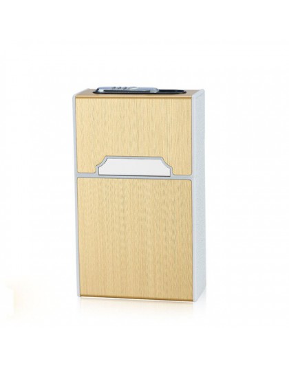 2-in-1 papierośnica Box zapalniczka do palenia bezpłomieniowe ze stopu aluminium ze stopu aluminium zapalniczka z ładowarką usb 