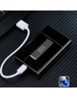 Weman człowiek przypadku 20 sztuk papierosów zapalniczka usb pudełko ładowania bezpłomieniowe Windproof papieros zapalniczki ele