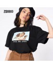 Zadzwoń do mojego anioła letnie damskie z krótkim rękawem Vintage rysunki anioła drukuj duże rozmiary luźne Casual topy O-Neck T