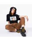 Zadzwoń do mojego anioła letnie damskie z krótkim rękawem Vintage rysunki anioła drukuj duże rozmiary luźne Casual topy O-Neck T