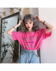 Harajuku t-shirty damskie ciernie wzór Streetwear T koszula luźna krótka rękaw Unisex Tees odzież dla par Grunge topy tumblr