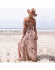 NEDEINS 2020 kobiet seksowna sukienka kwiatowa letnia sukienka Maxi z rozcięciem letnia sukienka plażowa Off sukienka z odkrytym