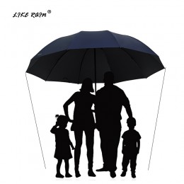Jak deszcz 152CM duży parasol golfowy deszcz kobiety wiatroszczelny duży składany parasol wysokiej jakości mężczyźni biznes podw