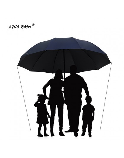 Jak deszcz 152CM duży parasol golfowy deszcz kobiety wiatroszczelny duży składany parasol wysokiej jakości mężczyźni biznes podw