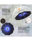 Odwrócony składany parasol automatyczny odwrócony na zewnątrz słońce deszcz kobiety parasol 10 żeber mocny wiatroszczelny paraso