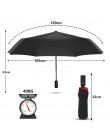 Mocny wiatroszczelny podwójny automatyczny 3 składany Parasol kobieta mężczyzna 10K samochód luksusowy duży Parasol deszcz kobie