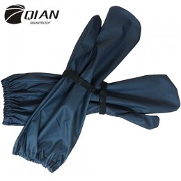 QIAN nieprzepuszczalne płaszcze przeciwdeszczowe damskie/męskie 100% wodoodporne rowerowe długie rękawice przeciwdeszczowe płasz