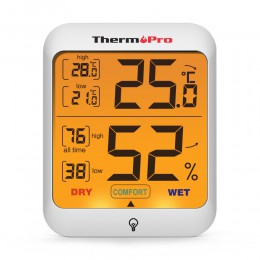 Thermopro TP53 cyfrowe termometry wewnętrzne i higrometry stacja pogodowa termometr pokojowy z dotykowym tylne światło