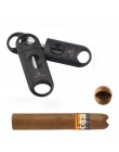 COHIBA Cigar Cutter Sharp gilotyna ze stali nierdzewnej z czarnymi kieszeniami v-cut akcesoria cygarowe nożyczki