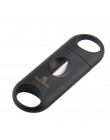 COHIBA Cigar Cutter Sharp gilotyna ze stali nierdzewnej z czarnymi kieszeniami v-cut akcesoria cygarowe nożyczki