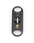 COHIBA Cigar Cutter Sharp gilotyna ze stali nierdzewnej z czarnymi kieszeniami v-cut akcesoria cygarowe nożyczki