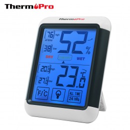 Thermopro TP55 higrometr cyfrowy termometr termometr pokojowy z ekranem dotykowym i podświetleniem czujnik temperatury wilgotnoś