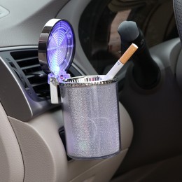 Popielniczka samochodowa z oświetleniem LED RGB oświetlenie otoczenia popielniczka papierosowa pojemnik kosz na śmieci przenośna