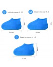 Wodoodporne pokrowce przeciwdeszczowe na buty podróżne na zewnątrz przenośne wielokrotnego użytku gumowe antypoślizgowe kalosze 