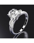 PANSYSEN czysta 925 Sterling Silver biżuteria obrączki ślubne dla kobiet najwyższej jakości luksusowe 8x8mm kamień pierścień roz