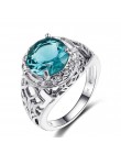 Bague Ringen Vintage 100% 925 Sterling Silver utworzono aleksandrytowe pierścienie z kamieniami szlachetnymi dla kobiet Party ro