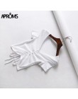 Aproms Sexy V z wycięciem pod szyją podkoszulki damskie sznurkiem związywane z przodu Camis cukierkowe kolory Streetwear Slim Fi