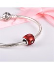 DALARAN srebro urok 925 czerwona emalia jabłko koraliki Fit Pandora Charm bransoletki dla kobiet tworzenia biżuterii prezenty św