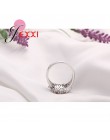 Dziewczyny błyszczące biżuteryjne akcesoria Finger moda 925 Sterling Silver Colorized kształt kwiatu pierścienie hurtownie
