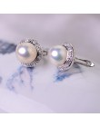 YIKALAISI 925 Sterling Silver biżuteria Pearl kolczyki 2019 Fine biżuteria-naturalne perły 8-9mm stadniny kolczyki dla kobiet sp