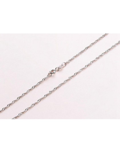 Klasyczny łańcuch podstawowy cienkie 925 Sterling Silver karabińczyk naszyjnik łańcuch biżuteria dla kobiet 40/45CM łańcuch Snac