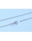 Klasyczny łańcuch podstawowy cienkie 925 Sterling Silver karabińczyk naszyjnik łańcuch biżuteria dla kobiet 40/45CM łańcuch Snac