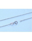Klasyczny łańcuch podstawowy cienkie 925 Sterling Silver karabińczyk naszyjnik łańcuch biżuteria dla kobiet 40/45CM łańcuch Snac