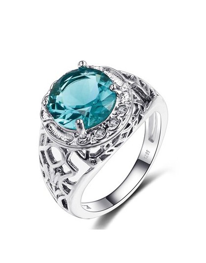 Bague Ringen Vintage 100% 925 Sterling Silver utworzono aleksandrytowe pierścienie z kamieniami szlachetnymi dla kobiet Party ro