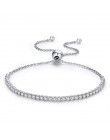 BAMOER polecane marki oferty 925 Sterling srebrna iskrząca Strand bransoletka kobiety Link bransoletka tenisowa biżuteria srebrn