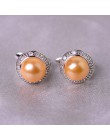 YIKALAISI 925 Sterling Silver biżuteria Pearl kolczyki 2019 Fine biżuteria-naturalne perły 8-9mm stadniny kolczyki dla kobiet sp