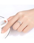 CZCITY koreański 925 srebro Handmade liść oliwny pierścionki dla kobiet wykwintne CZ kamień regulowany otwarty pierścień srebro 