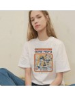 Lato 2019 Vintage Harajuku śmieszne estetyka biała para T-Shirt kobiety moda na co dziń z nadrukiem z krótkim rękawem topy Camis